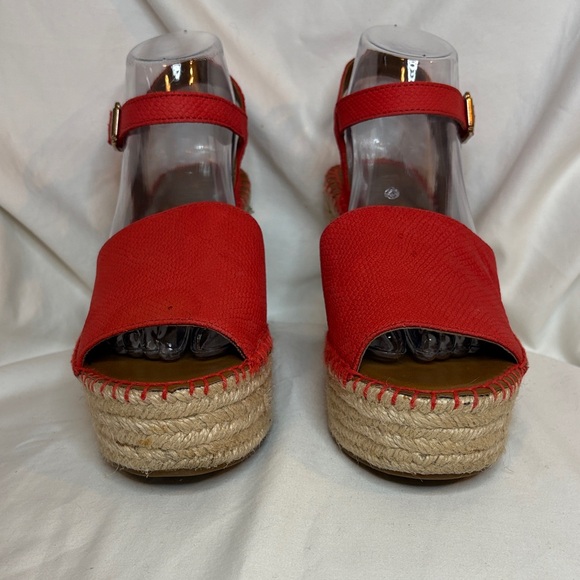 Franco Sarto Tamara Red Wedge Espadrille Sandals Size 8 - Picture 6 of 10